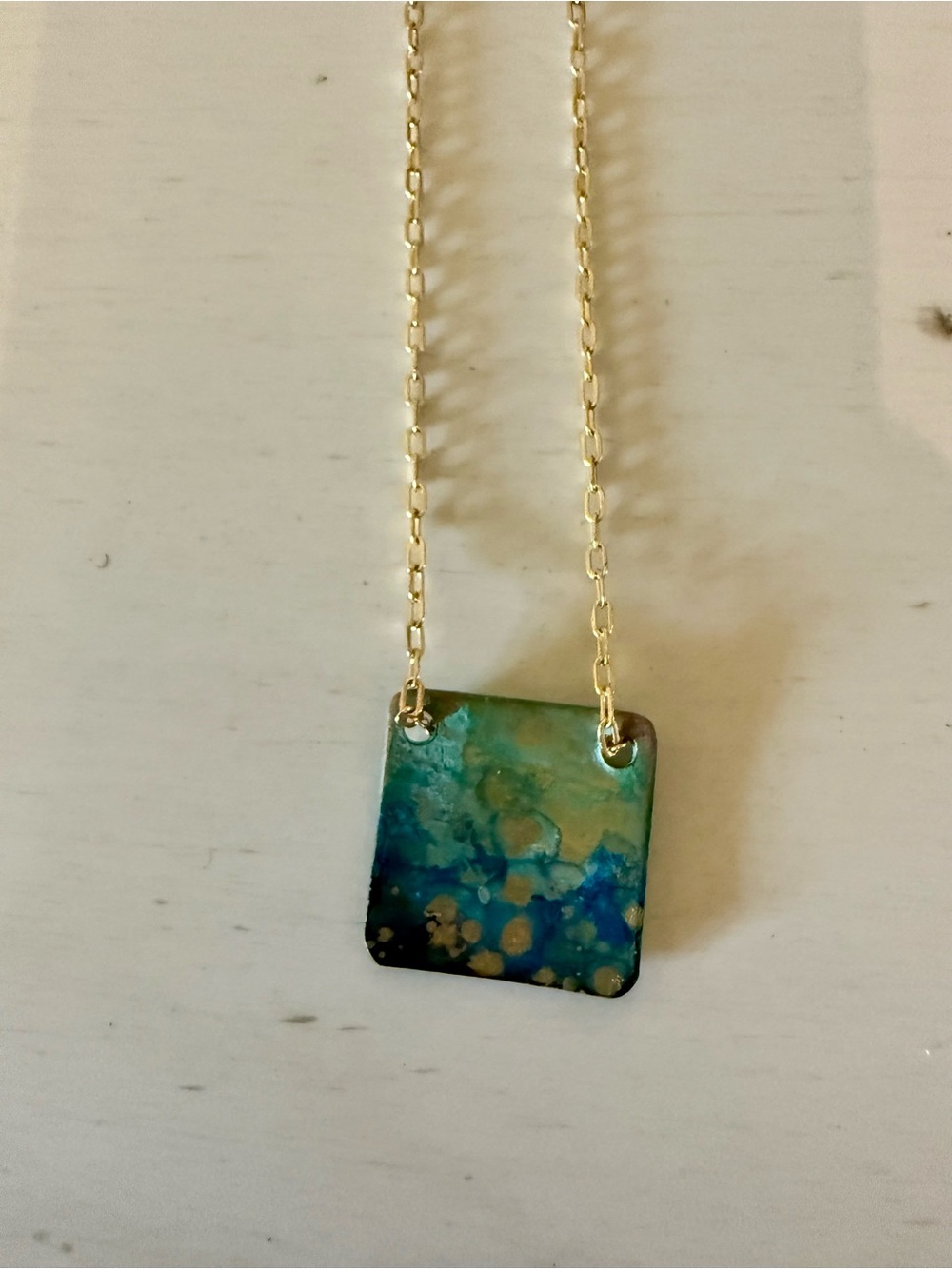 Sundance Catalog Dyed Brass Square 20” Necklace